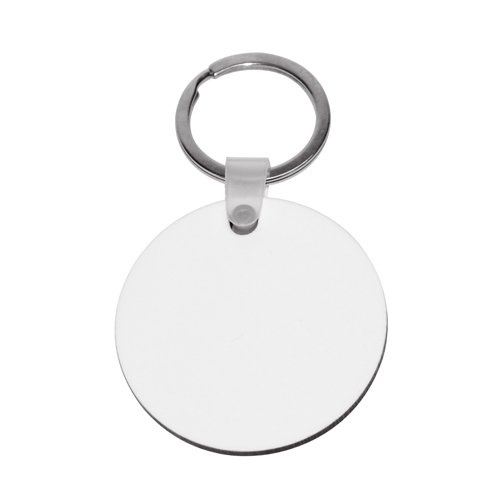 Sublimation and engraving MDF keychain - round
